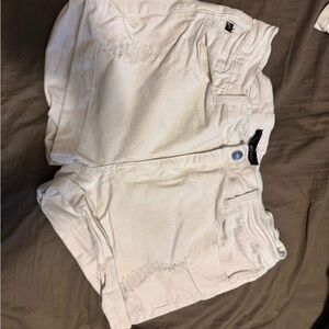 KanCan Women's White Jean Shorts